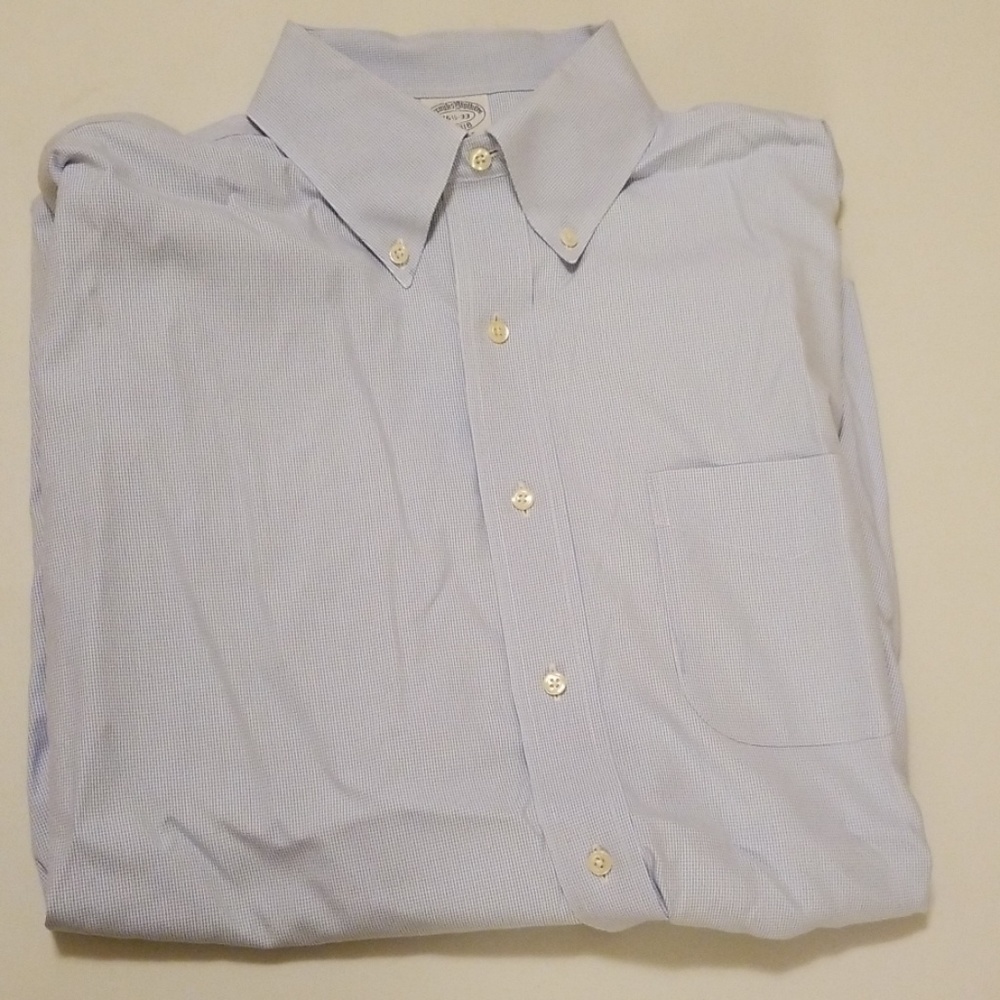 Brooks Brothers Classic blue white 16.5 33 shirt